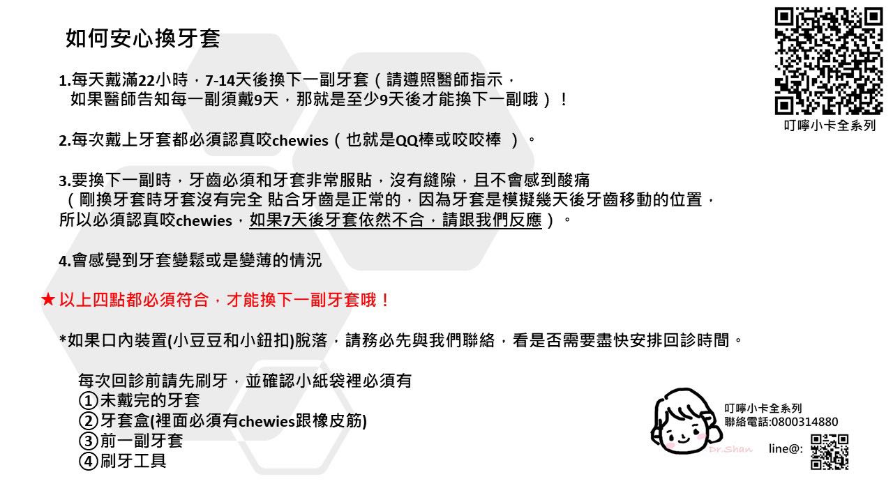 隱適美-隱形牙套-叮嚀小卡01.隱適美換牙套-2022-台中隱適美推薦-Dr.珊