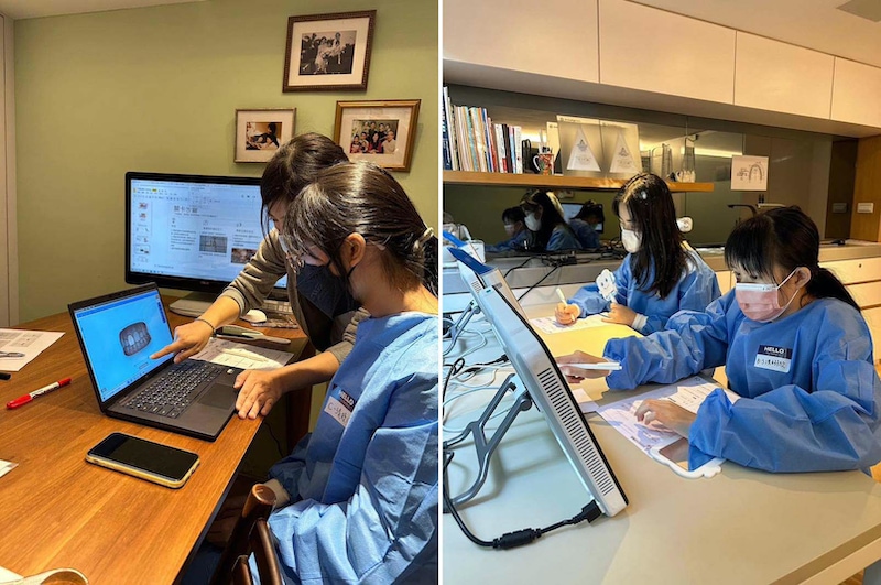 高中生在2023大大牙醫營體驗3D掃描牙齒排列